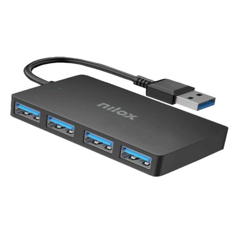 Nilox HUB USB 4 porte Nero