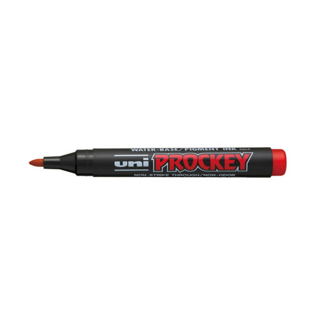 Marcatore Uni Prockey M122  - punta conica da 1,20-1,80mm - rosso  - Uni Mitsubishi