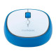 Nilox NXMDWS103, Ambidestro, Ottico, RF senza fili + Bluetooth, 1600 DPI, Blu, Bianco