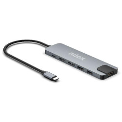 NILOX TECH - Docking station USB-C 8in1 con doppio 4K