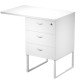 Cassettiera Essence - 3 cassetti - con supporto metal e top - 41,5 x 49,5 x 57,6 cm - Bianco/Bianco