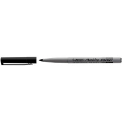 Marcatori permanente Marking a base d'alcool - punta pocket tonda 1,10mm - nero - Bic - conf. 12 pezzi