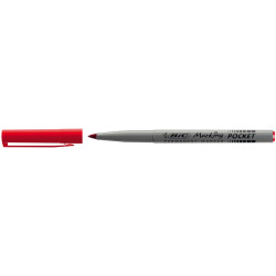 Marcatori permanente Marking a base d'alcool - punta pocket tonda 1,10mm - rosso - Bic - conf. 12 pezzi