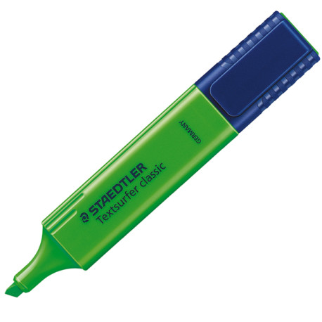 Evidenziatore Textsurfer Classic - punta a scalpello - tratto da 1,0-5,0mm - verde  - Staedtler