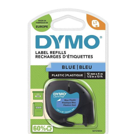 Nastro DYMO LT in plastica12mmx4mt - Blu