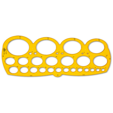Maschera cerchi 7126 -  1/55mm - con smusso - Arda
