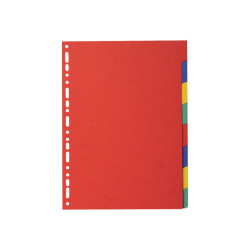 Exacompta - Divisorio - 8 parti - per A4 - con schede - colori assortiti