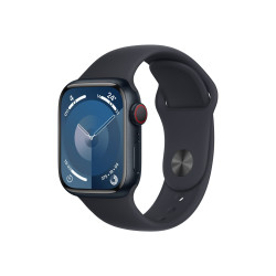 Apple Watch Series 9 (GPS + Cellular) - 41 mm - midnight aluminum - smartwatch con fascia sportiva - fluoroelastomero - midnigh