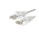 PATCH CORD SLIM U/UTP CAT.6A 4X2X28AWG CONDUTTORE A TREFOLO GUAINA LSHF COLORE BIANCO 1M