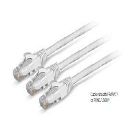 PATCH CORD U/UTP CAT.6 4X2X24AWG CONDUTTORE A TREFOLO GUAINA FRNC/LSHF COLORE GRIGIO 1M