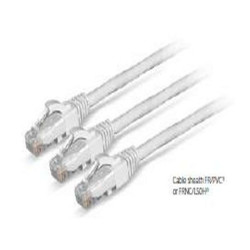 PATCH CORD U/UTP CAT.6 4X2X24AWG CONDUTTORE A TREFOLO GUAINA FRNC/LSHF COLORE GRIGIO 2M