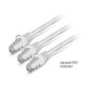 PATCH CORD U/UTP CAT.6 4X2X24AWG CONDUTTORE A TREFOLO GUAINA FRNC/LSHF COLORE GRIGIO 3M