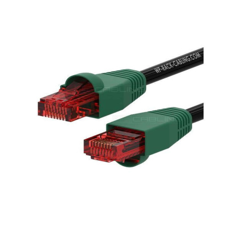 PATCH CORD U/UTP CAT.6 4X2X24AWG CONDUTTORE A TREFOLO GUAINA LDPE PER ESTERNO COLORE NERO 3M