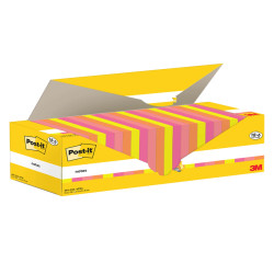Blocco foglietti Post-it - 654-COL-VP24 - 76  x 76 mm - colori assortiti - 90 fogli - Post-it - conf. 24 blocchi