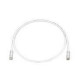 PATCH CORD U/UTP CAT.6 4X2X24AWG CONDUTTORE A TREFOLO GUAINA PVC COLORE BIANCO 1M