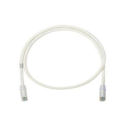 PATCH CORD U/UTP CAT.6 4X2X24AWG CONDUTTORE A TREFOLO GUAINA PVC COLORE BIANCO 3M