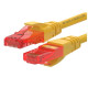 PATCH CORD U/UTP CAT.6 4X2X26AWG CONDUTTORE A TREFOLO GUAINA PVC GIALLO 0.2M