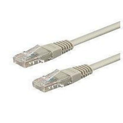 PATCH CORD U/UTP CAT.6 4X2X26AWG CONDUTTORE A TREFOLO GUAINA PVC GRIGIO 3M