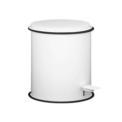 Pattumiera - 5 L - acciaio inox - bianco - Laminart