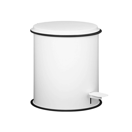 Pattumiera - 5 L - acciaio inox - bianco - Laminart