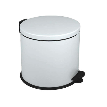 Pattumiera a pedale New Bin Basic - 12 L - metallo verniciato - bianco - Medial