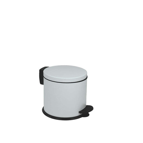 Pattumiera a pedale New Bin Basic - 3 L - metallo verniciato - bianco - Medial