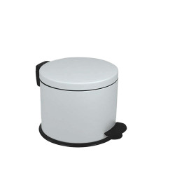 Pattumiera a pedale New Bin Basic - 5 L - metallo verniciato - bianco - Medial
