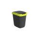 Pattumiera con coperchio basculante - 25 L - 33,3 x 25,2 x 47,6 cm - PPL - nero/verde lime - Rotho