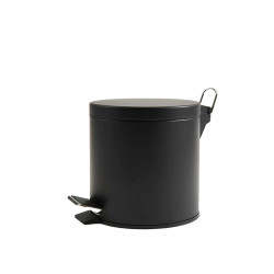Pattumiera Premium - con pedale e vaschetta - 3 L - nero satinato - Perfetto