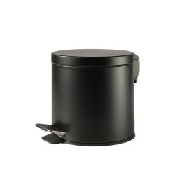 Pattumiera Premium - con pedale e vaschetta - 5 L - nero satinato - Perfetto