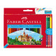 Matita colorata eco Il Castello+3 bicolor - diametro mina 3,00 mm - colori assortiti - Faber-Castell - astuccio 24 pezzi