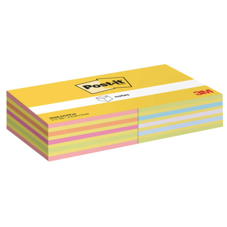 Blocco foglietti Post-it Cubo - 2028-0CPPX2 - 76  x 76 mm - colori assortiti neon/pastel - 450 fogli - Post-it - conf. 2 blocch