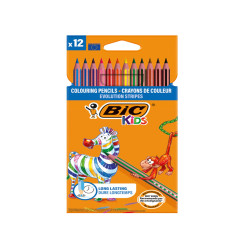 Matita colorata Evolution Stripes - colori assortiti - Bic - conf. 12 pezzi