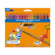Matita colorata Evolution Stripes - colori assortiti - Bic - conf. 24 pezzi