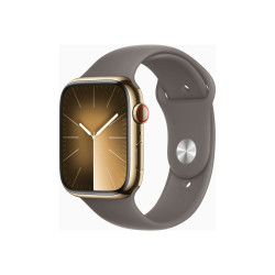 Apple Watch Series 9 (GPS + Cellular) - 45 mm - acciaio inossidabile oro - smartwatch con fascia sportiva - fluoroelastomero - 