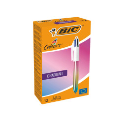 Penna sfera a scatto 4 colori Gradient - 1.0 mm - Bic - conf. 12 pezzi
