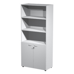 Armadio modulare - a 2 ante basse - 90 x 45,8 x 200 cm - grigio