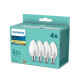 Philips 5 W, E14, 470 lm, 2700 K, 220 - 240V, 4 pc(s)