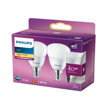 Philips 5 W, E14, 470 lm, 2700K, 220 - 240V - 8719514310094