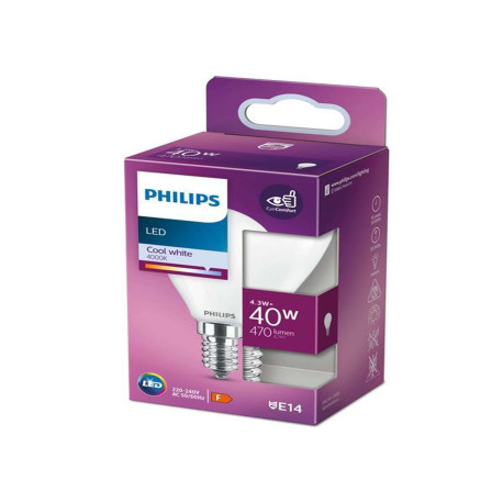 Philips LED Oliva e sfera 4,3 W - 40 W E14 Bianca fredda