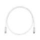 PATCH CORD U/UTP CAT.6 4X2X24AWG CONDUTTORE A TREFOLO GUAINA PVC COLORE BIANCO 2M