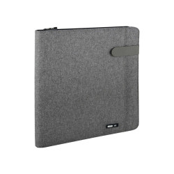 Portablocco Flap - tessuto - grigio - A4 - City Time