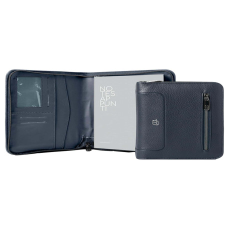 Portablocco Gate Trended - 19 x 23 cm - f.to utile A5 - ecopelle - blu - In Tempo