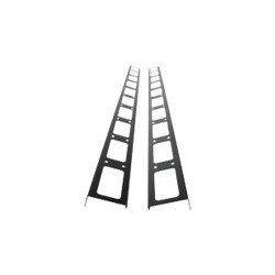 ITRack - Barra di allacciatura per gestione cavi a rack - RAL 9005 - 24U - 70 cm (pacchetto di 2)