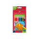 Faber-Castell Jumbo - Pastello colorato - colori assortiti brillanti - 5.4 mm - extra spesso (pacchetto di 12)
