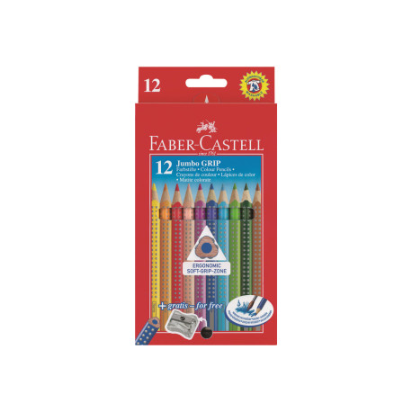 Faber-Castell Jumbo GRIP - Pastello colorato - 3.8 mm (pacchetto di 12)