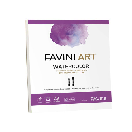 Album collato Watercolor - A5 - 300 gr - 10 fogli - Favini Art