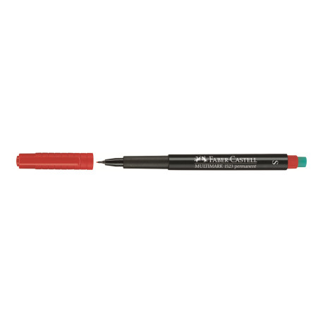Faber-Castell MULTIMARK 1523 - Marcatore - permanente - rosso - 0.4 mm - superfine - con gomma