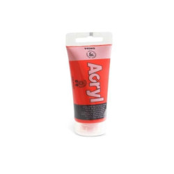 Primo TEMPERA TUBO ACRILICO COL. ROSSO VERMIGLIO 75 ML