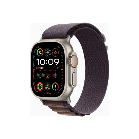 Apple Watch Ultra 2 - 49 mm - titanio - smartwatch con Alpine Loop - tessile - indaco - dimensione della fascia: M - 64 GB - Wi